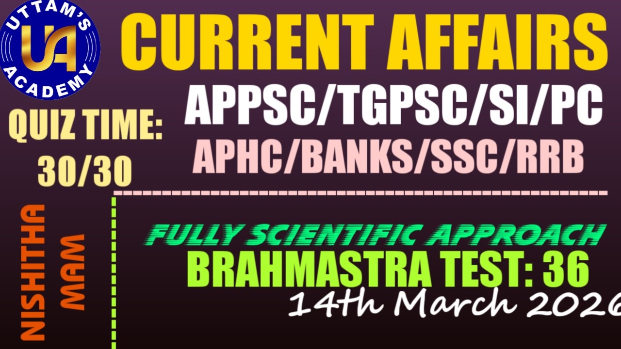 APPSC CURRENT  AFFAIRS  QUIZ TIME