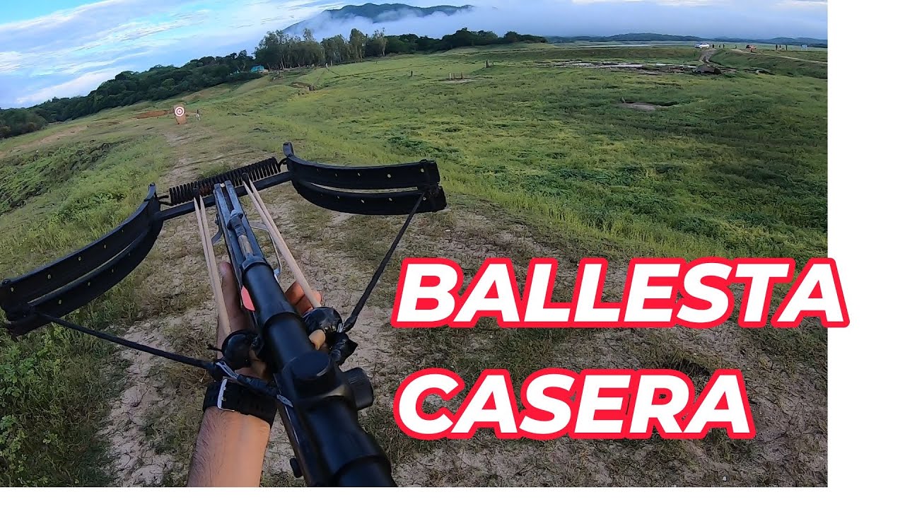 BALLESTA CASERA CON RESORTE Y LIGAS DE GOMA POTENTE LANZA A 150 METROS. CROSSBOW HUNTING