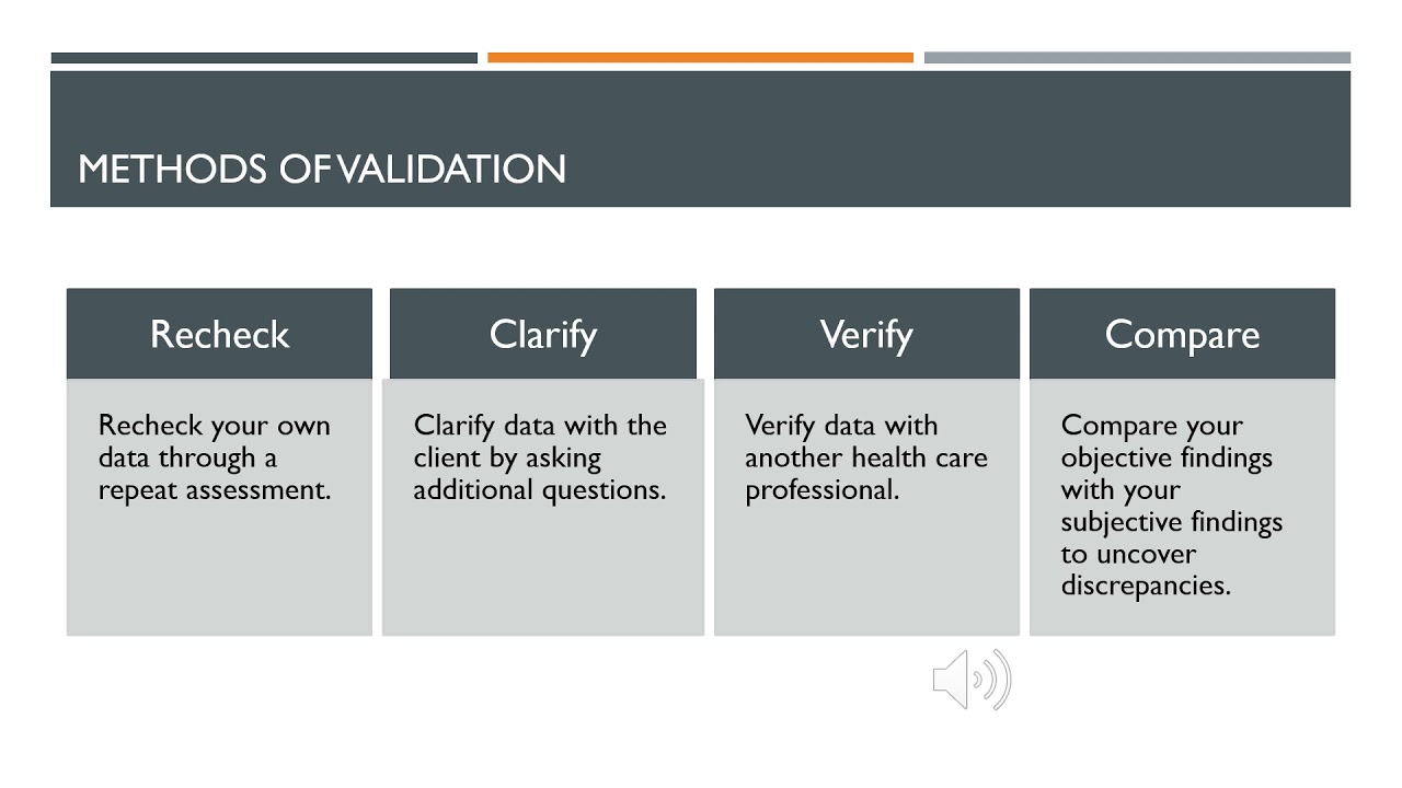 Health Assessment Week 2 Validating and Documenting Care