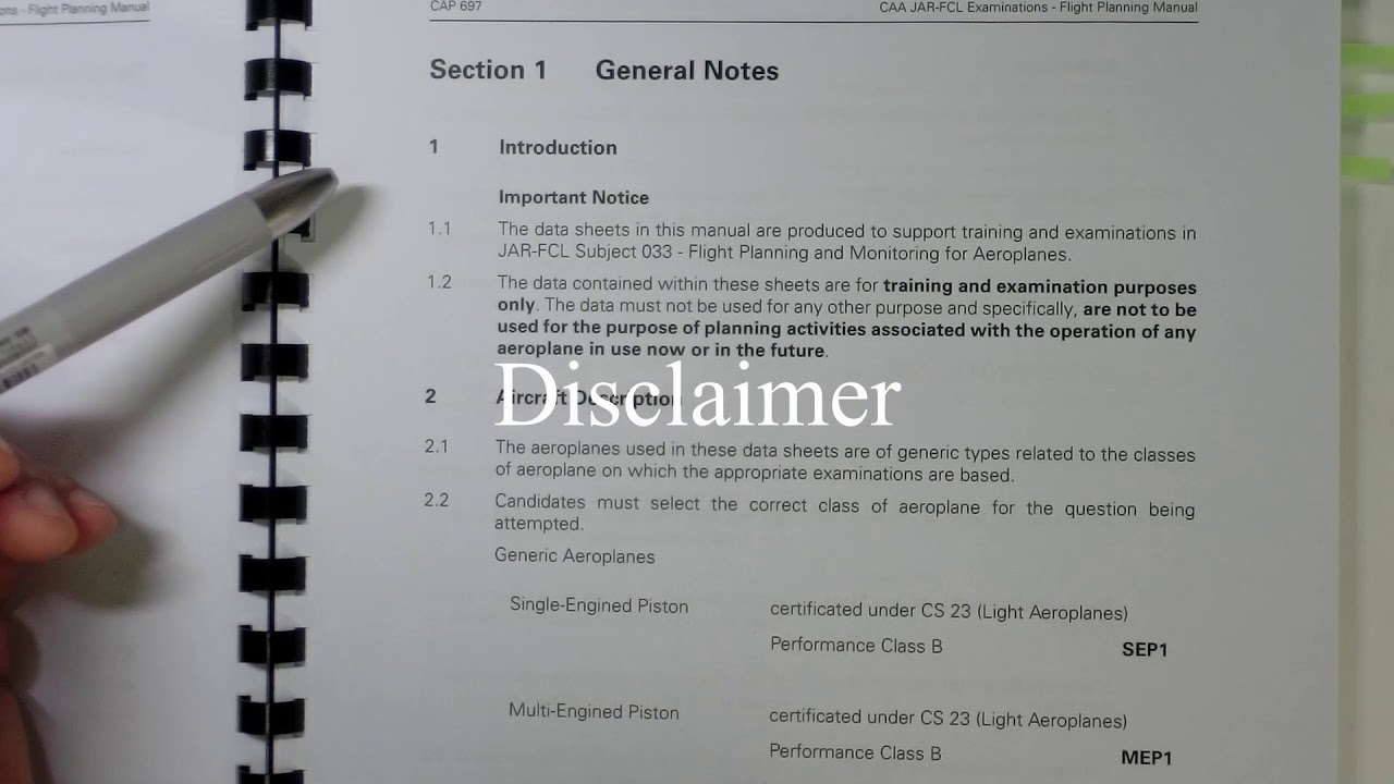 Flight Planning: Introduction to the CAP 697