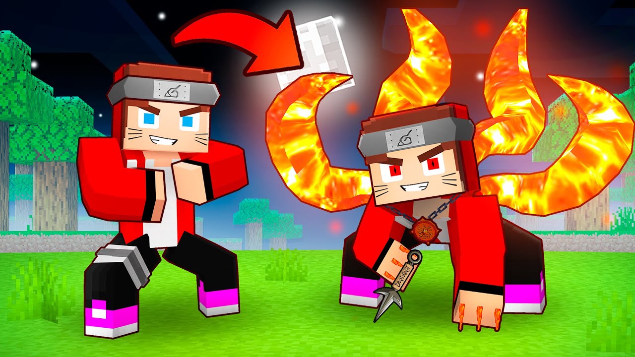 JJ Morph into NINE TAILS - Maizen Minecraft Animation
