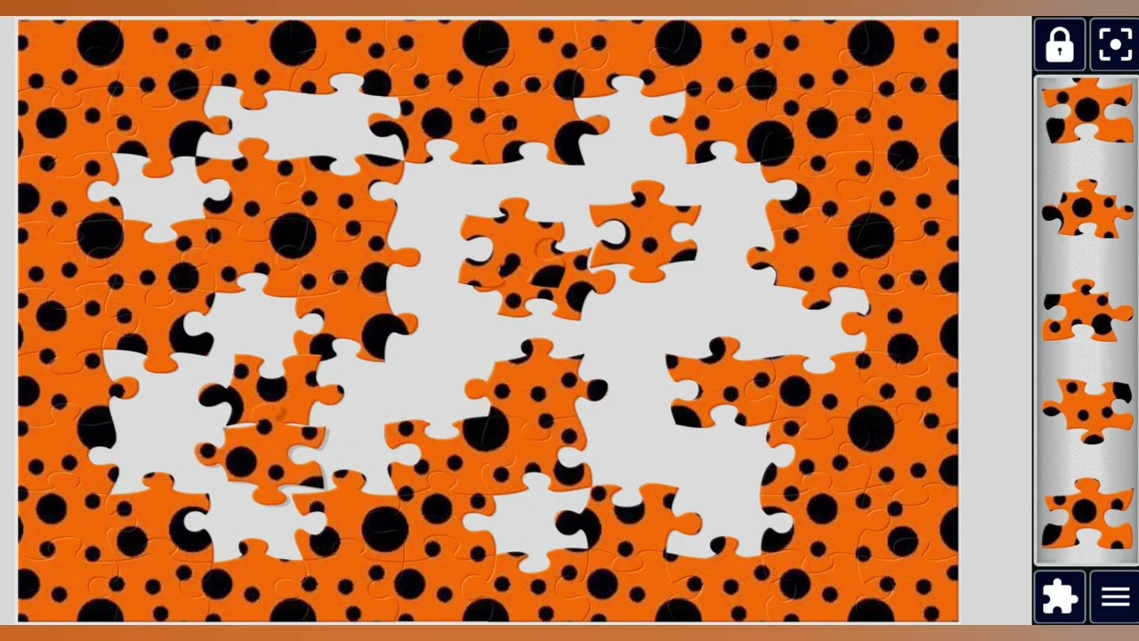 Orange Obsession:A Sea of Black Dots🟡⚫️||Jigsaw puzzles craft🧩||