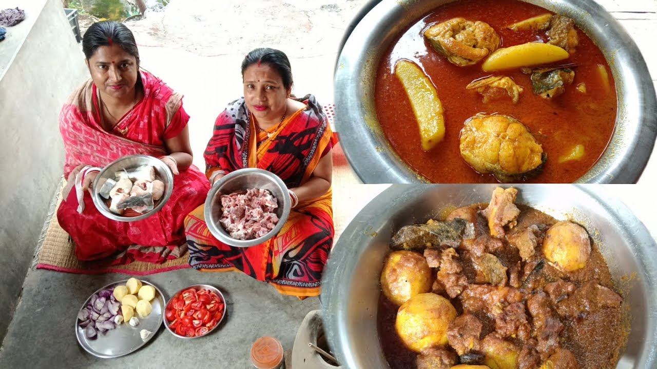 আজকে বাড়িতে ননদ এসেছিল তাই জমিয়ে ভুঁড়িভোজ হলো || খাসীর মাংস আর মাছ || Sangeeta Ritakitchen 