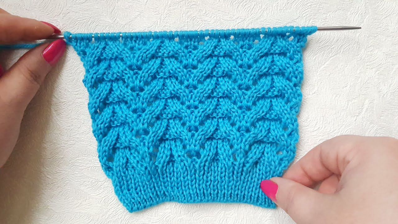 Lace Stitch Knit Pattern| Ajourmuster stricken| Punto traforato ai ferri | Punto calado a dos agujas