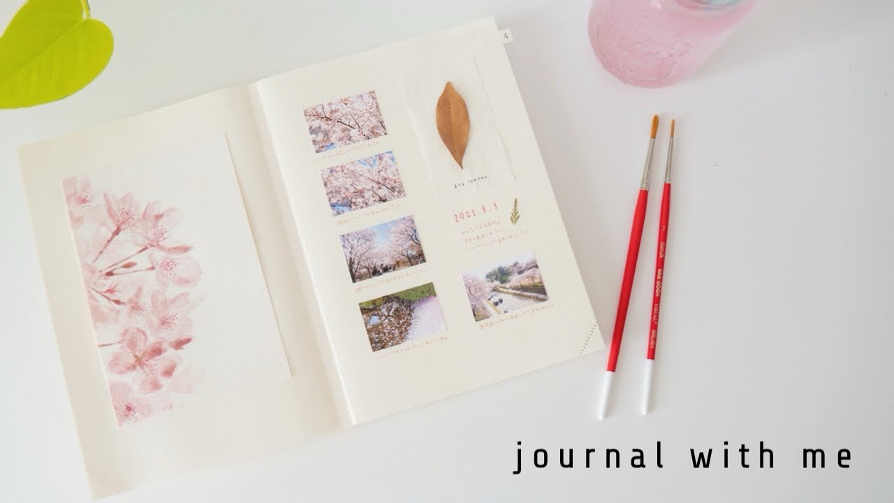 🌸 journal with me // 1日1ページ手帳でお花見の記録。｜MDノート｜ミドリ｜short vlog｜日記
