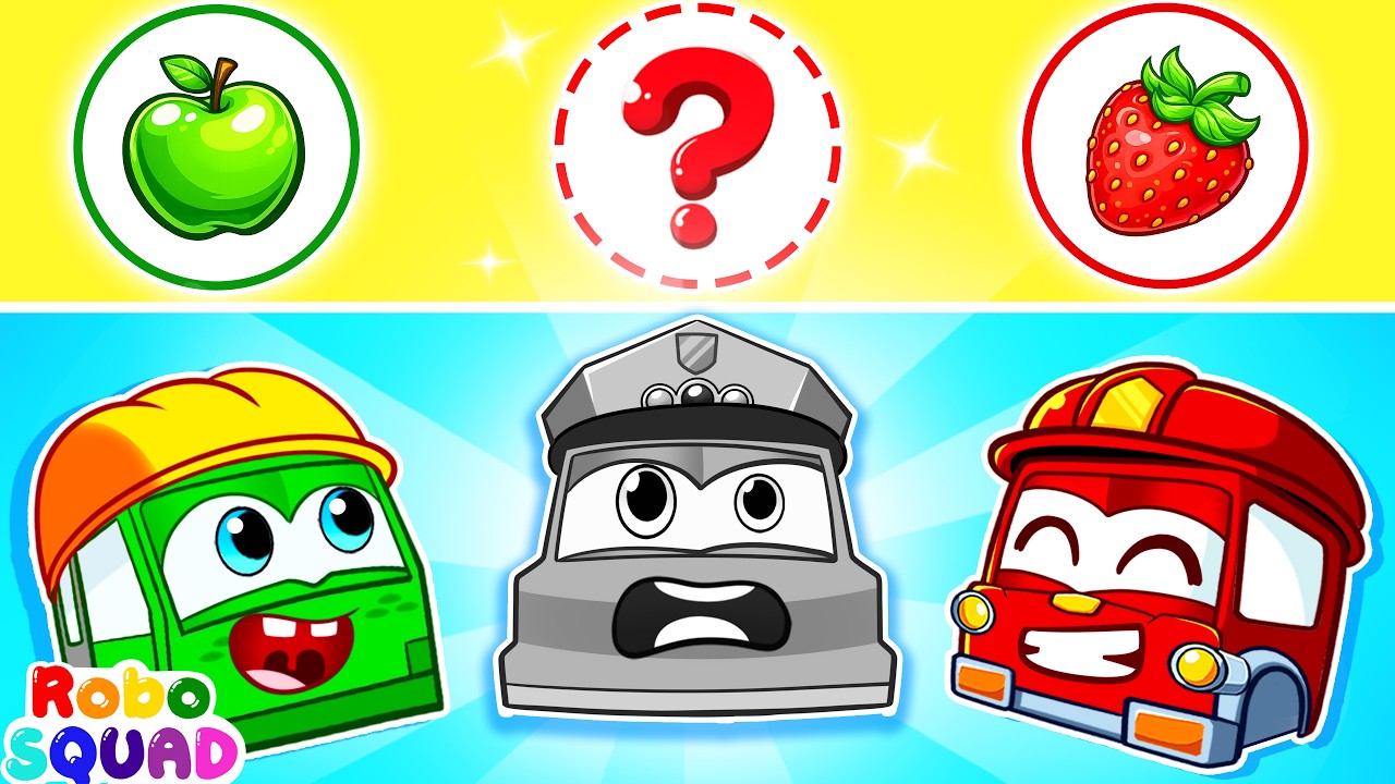 Where Is My Color Song | Yes Yes Fruits Song | Wheels On The Train | RoboSquad Nursery Rhymes