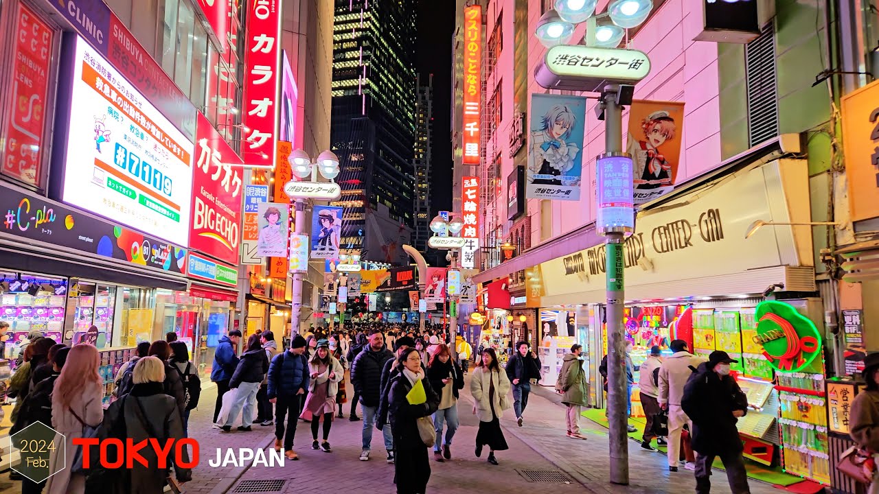 Shibuya Street, Friday Night Walk •[4k] Tokyo, Japan