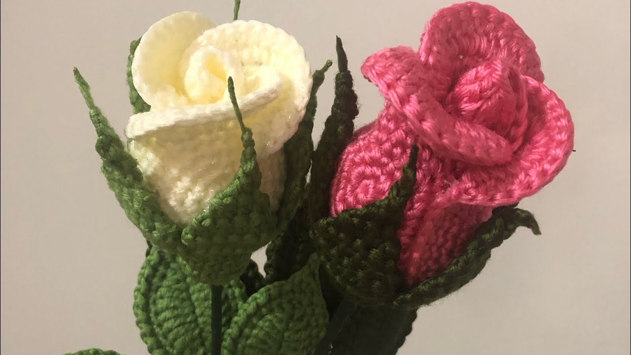 Crochet rose.How to crochet small rose.Роза крючком. Video#1