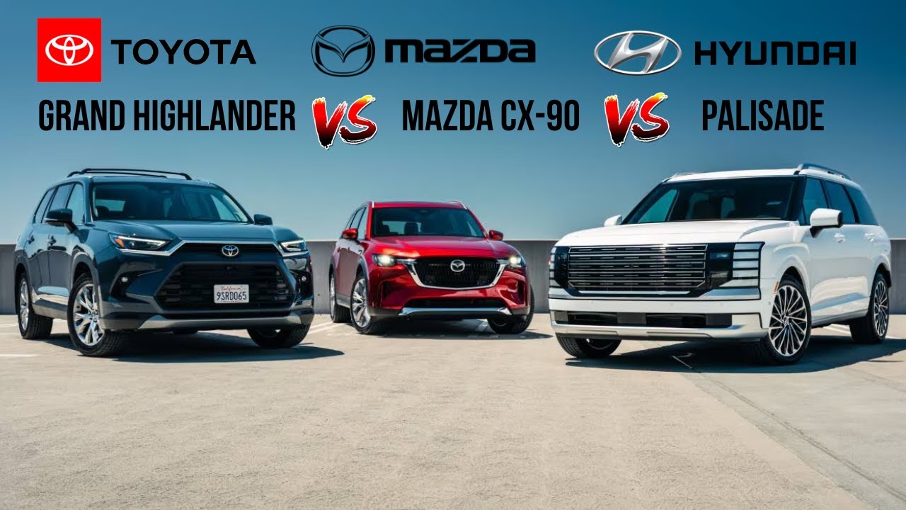 Palisade 2026 против Grand Highlander против Mazda CX-90 | Какой внедорожник с 3 рядами победит?