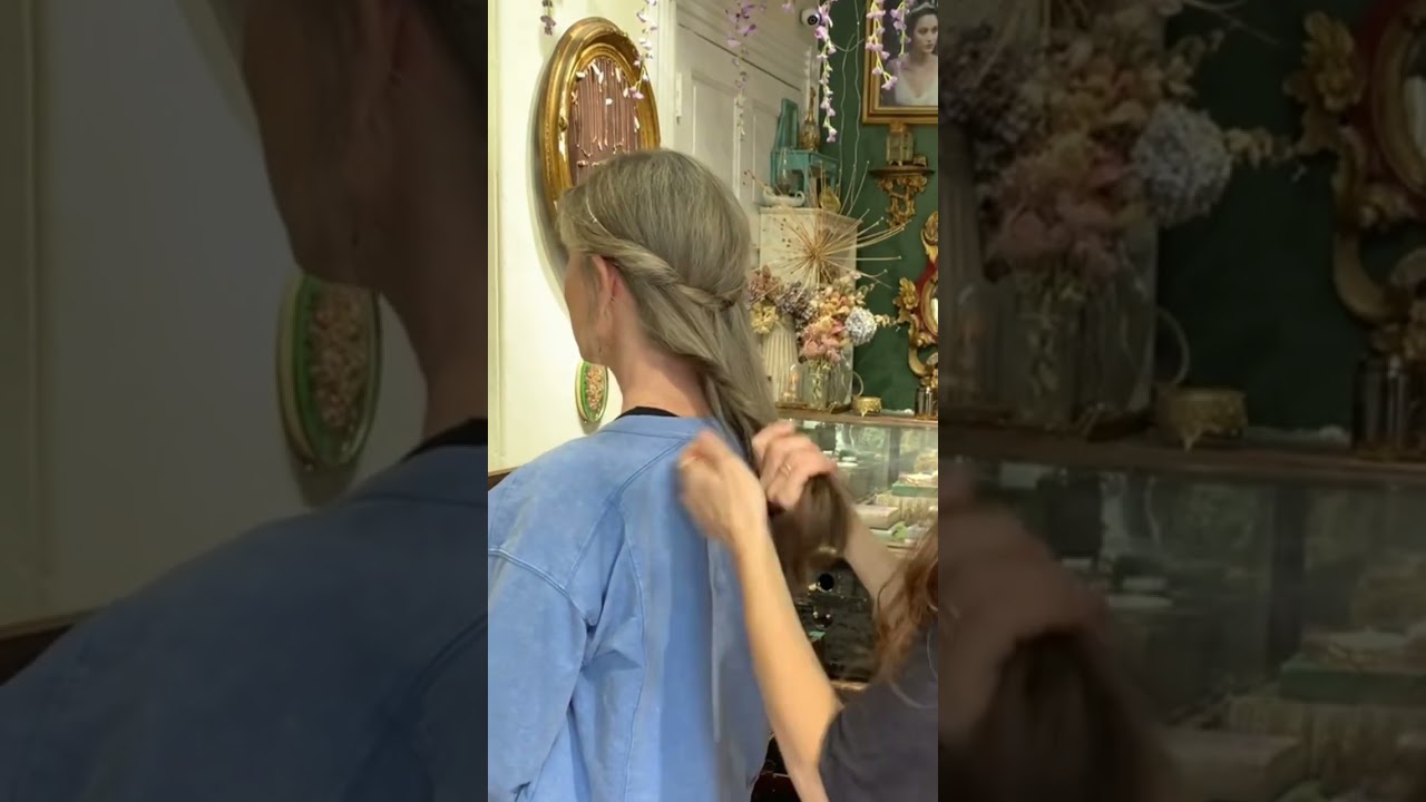 Goddess crown and hair pin French pin hair prong tutorial