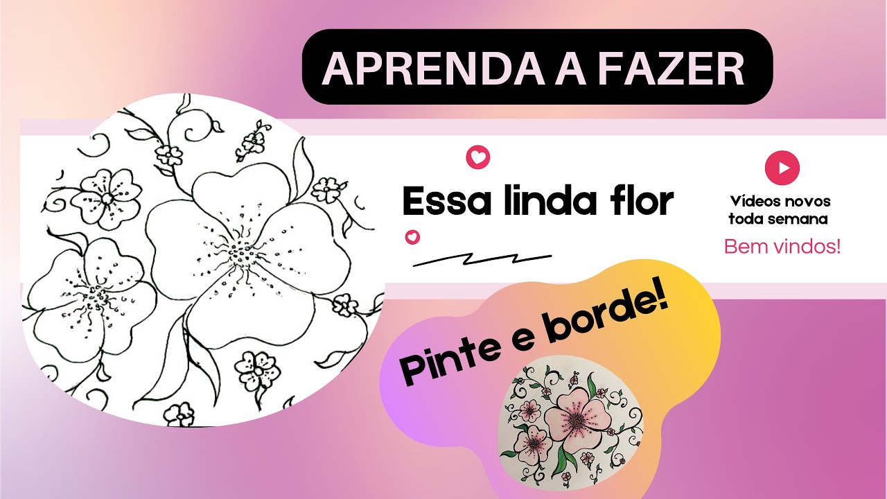 Aprenda a desenhar essa linda flor 🌺.