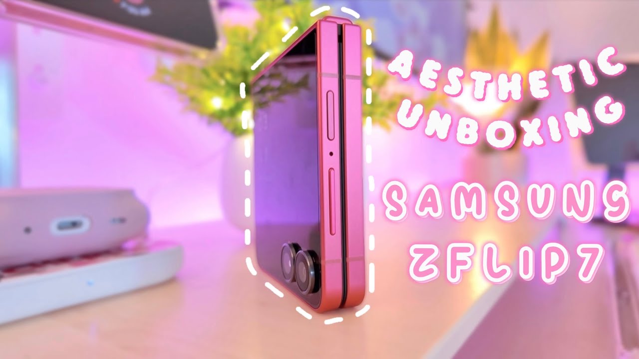 Samsung Z Flip 7 Coral Red | Aesthetic Unboxing + customized skins