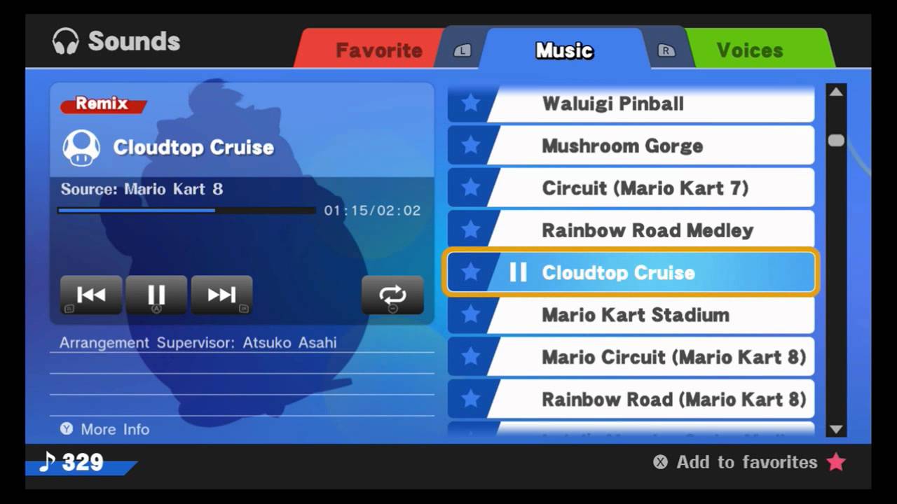 Super Smash Bros. Wii U OST - Cloudtop Cruise Remix (Direct Feed)