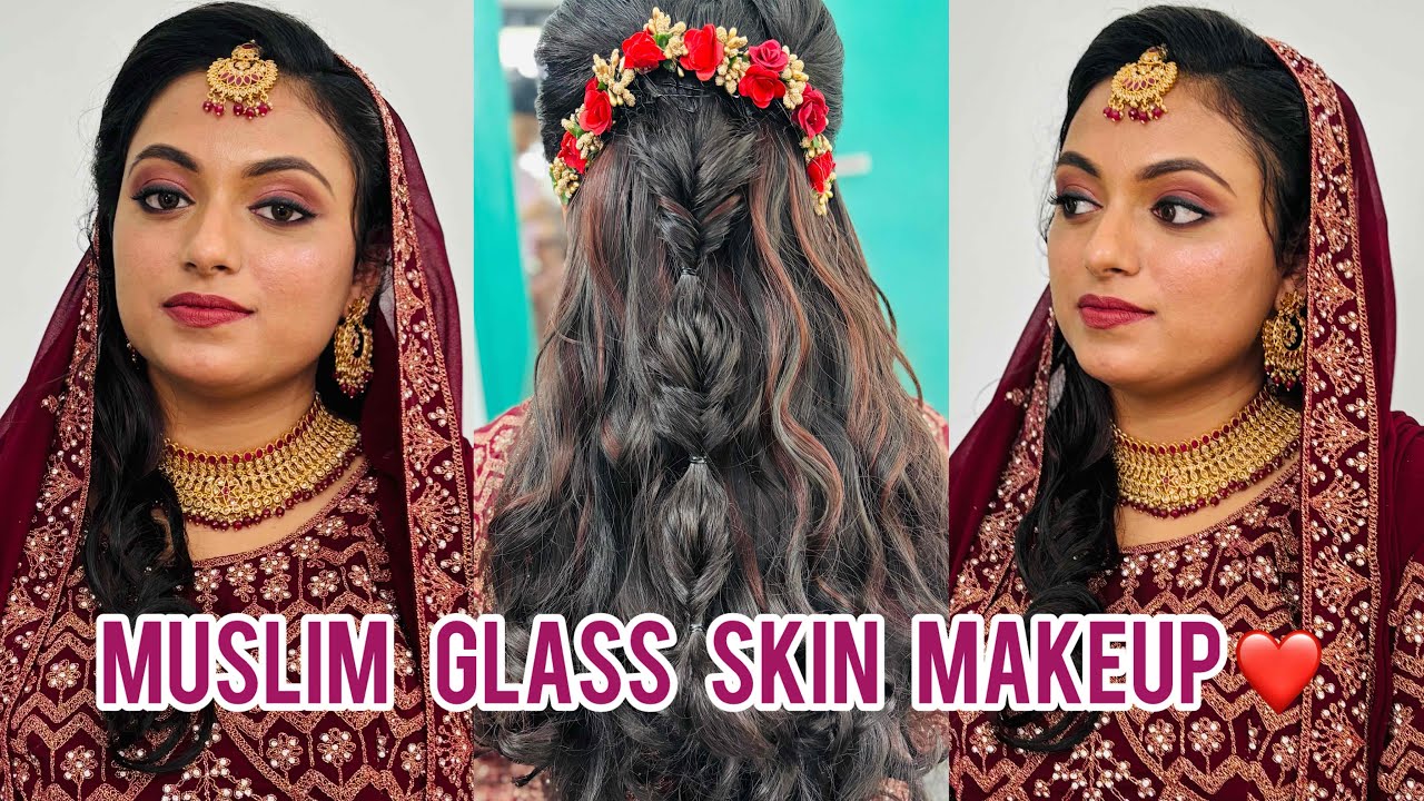 Muslim bride glass skin makeup 