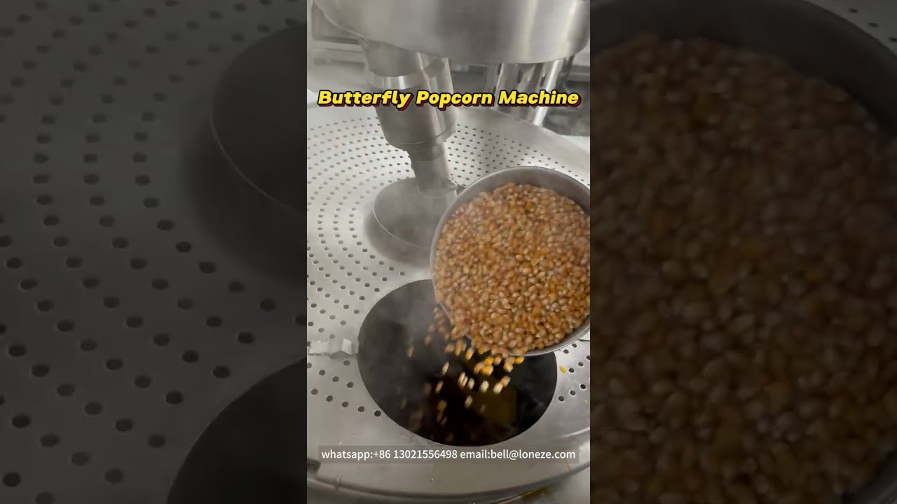 industrial butterfly automatic popcorn making machine #popcornmachine #machine#popcorn #snack