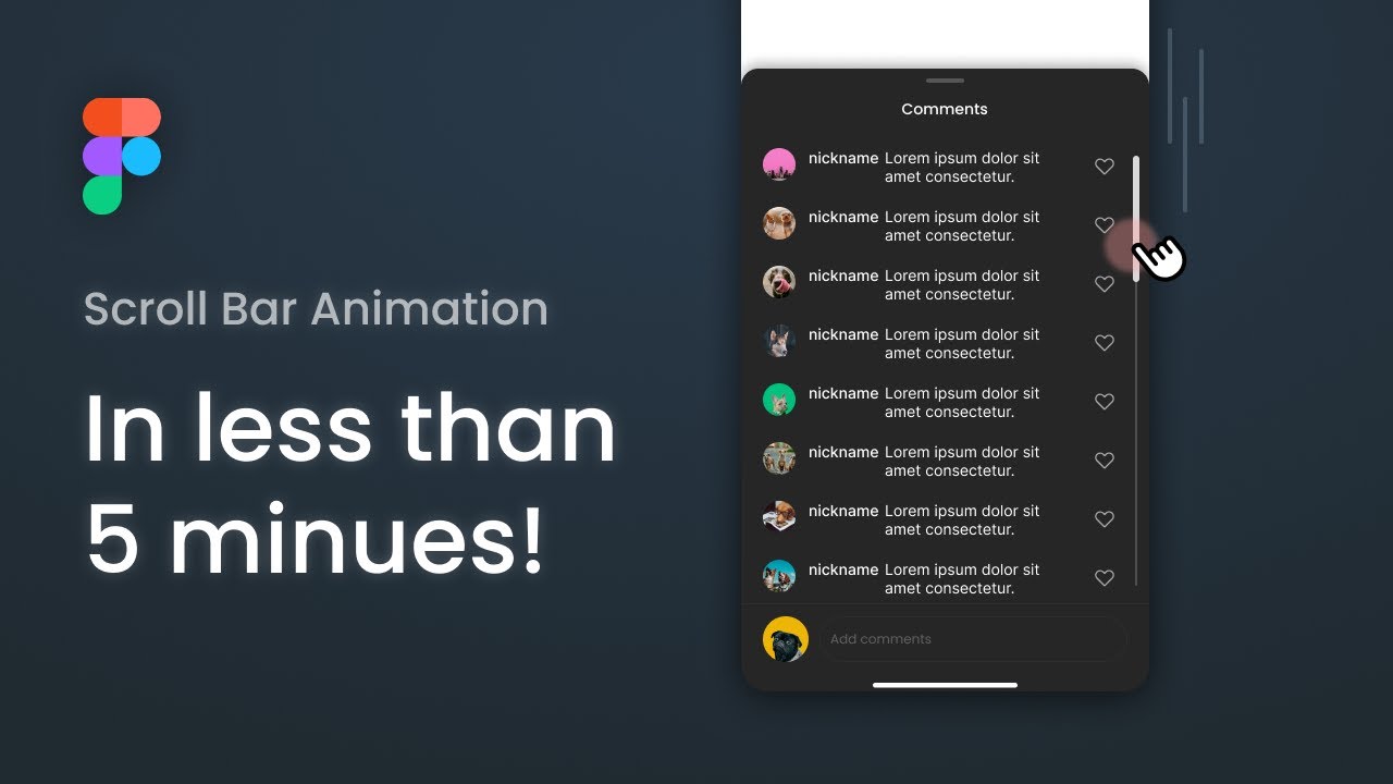 Как создать анимацию полосы прокрутки в Figma с помощью Smart Animate!