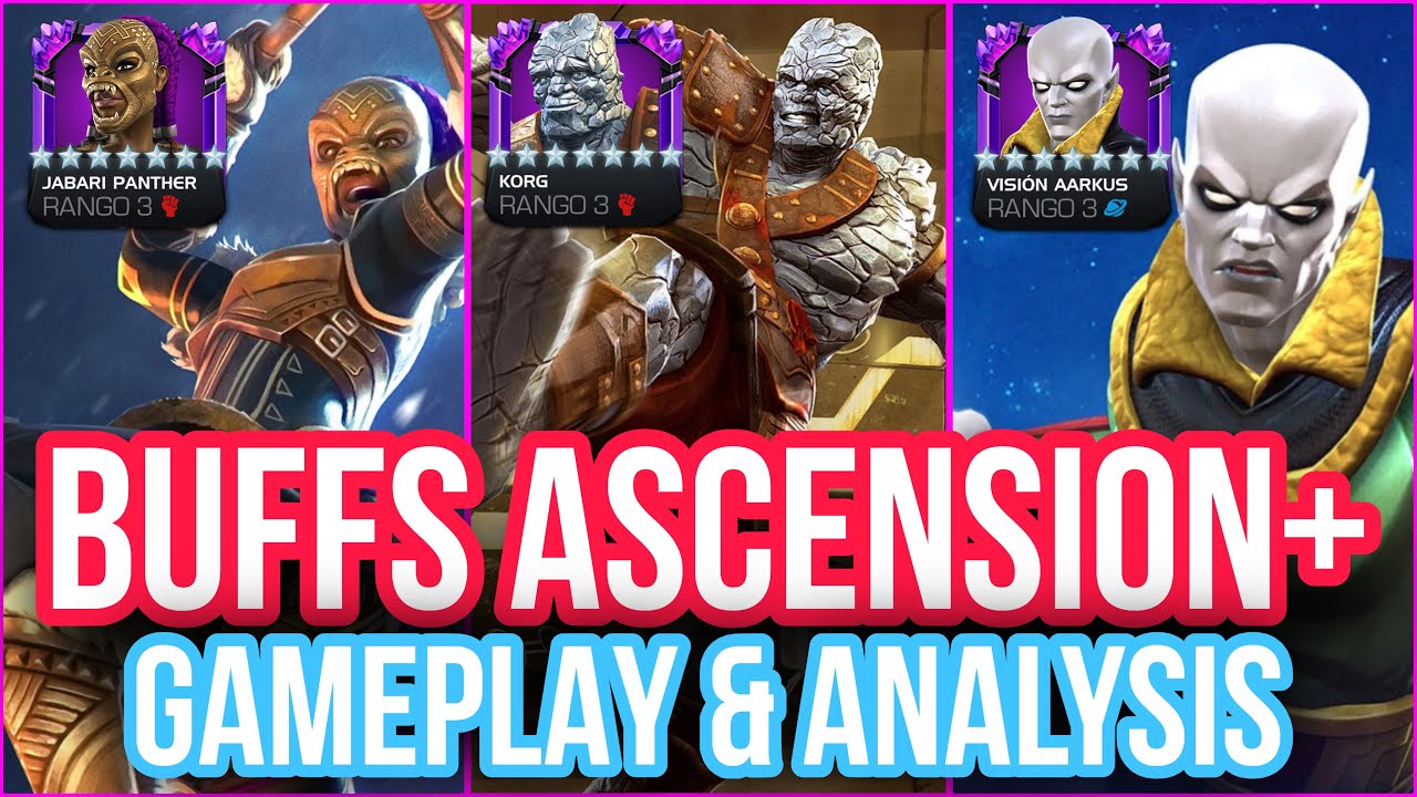 BUFFS KORG, JABARI PANTHER and VISION AARKUS | NOW THEY ARE META! | MCOC