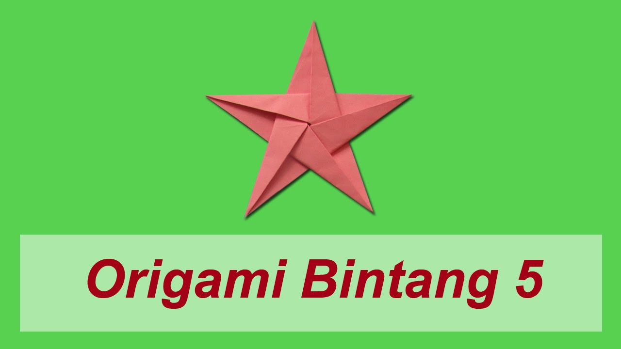 Cara Membuat Origami Bintang 5 (Non-Moduler)