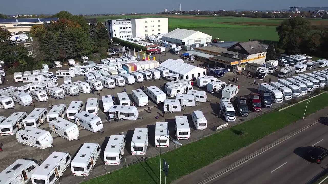 Brecht Caravan - Wohnwagen, Wohnmobil, Reisemobile Heilbronn - Luftvideo.