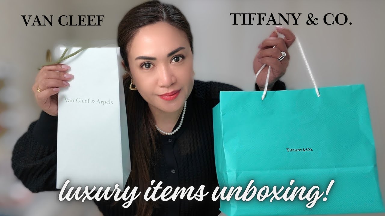 TIFFANY & CO LUXURY NECKLACE UNBOXING | VAN CLEEF UNBOXING | LUXURY ITEMS UNBOXING 🎁