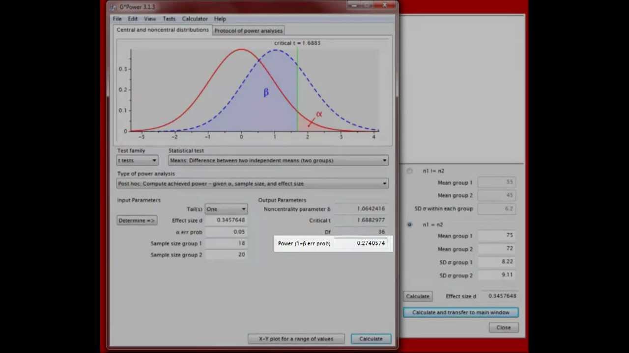 PSY 294: G*Power tutorial (t-tests)