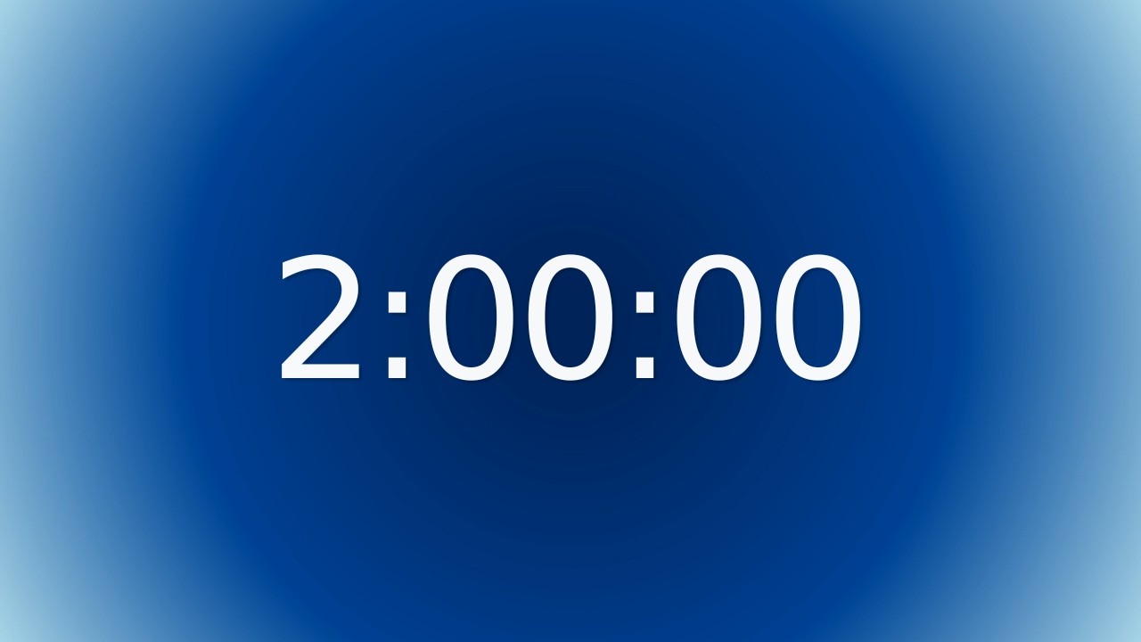 2H Deep Ocean Midnight Calm Timer | Gradient Countdown 💙 #003366 #006994 #4682B4