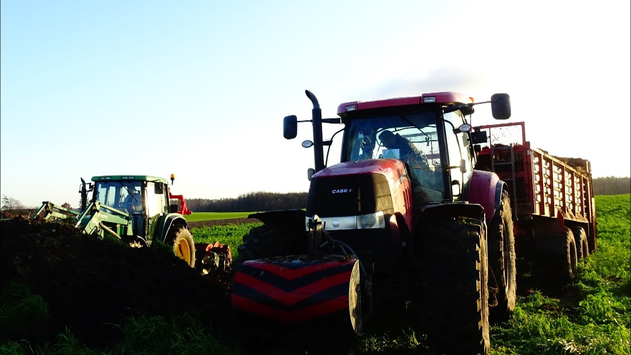 Wieczorne rozrzucanie obornika 2019|Firma Nowak|Case Puma 200 & John Deere 6800|