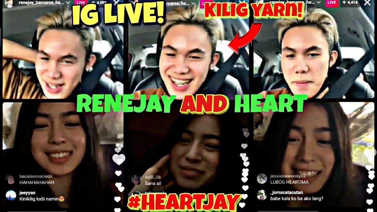 RENEJAY BARCARSE AND HEART RYAN INSTAGRAM LIVE! RENEJAY KINILIG AT NAHIHIYA PA KY HEART