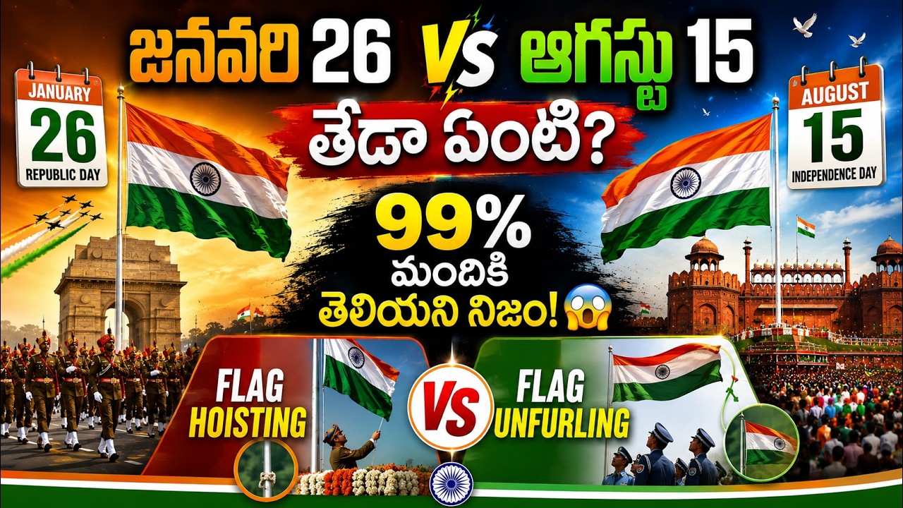 August 15 vs January 26| Flag Hoisting vs Unfurling | Independence day 