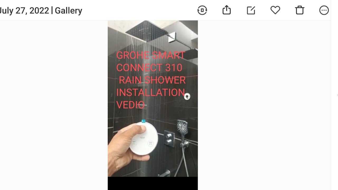 grohe rainshower 310 smartconnect head shower installation vedio live working vedio