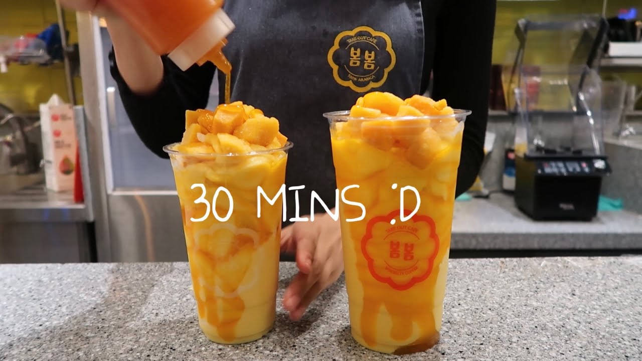 30MINS 💛CAFE 🌼BOMBOM🌼| 30분 모아보기 | 카페 봄봄 브이로그 ♥️