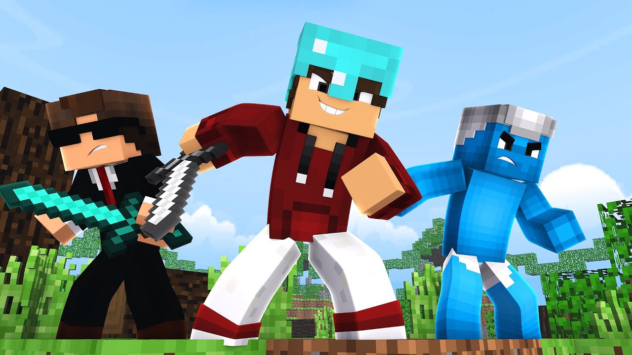 MUITA ZONA E DIVERSÃO! - MINECRAFT SKYWARS MEGA