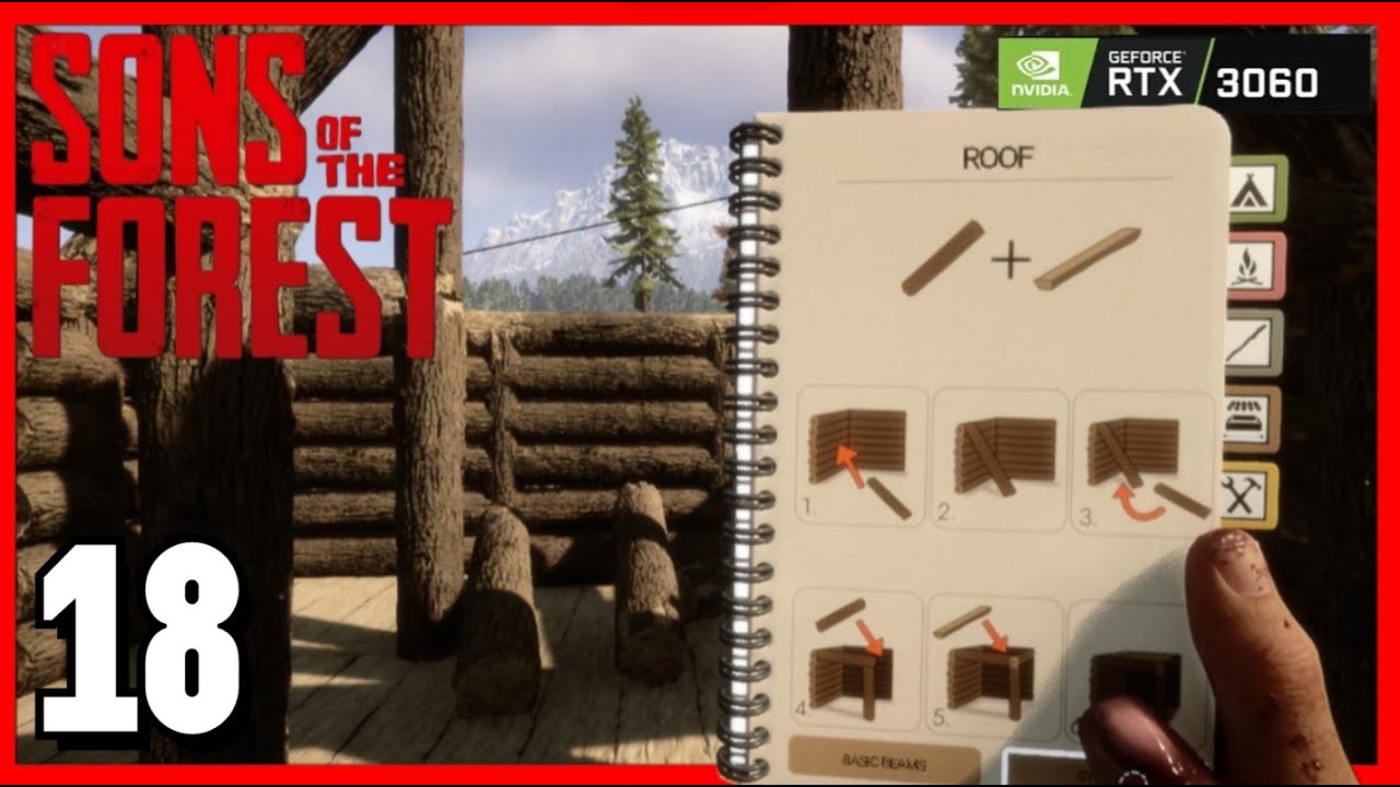Roof Construction Time | Sons Of The Forest Gameplay Part 18 | #sonsoftheforest