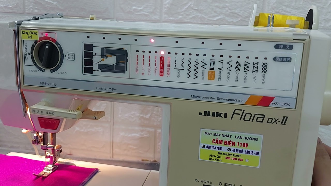 Cách sử dụng Máy may Juki flora DXII + Máy may juki HZL 5700