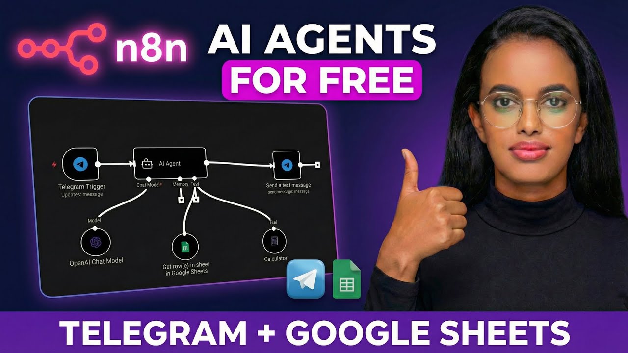 Build FREE AI Data Analyst Agent for Telegram | n8n Tutorial