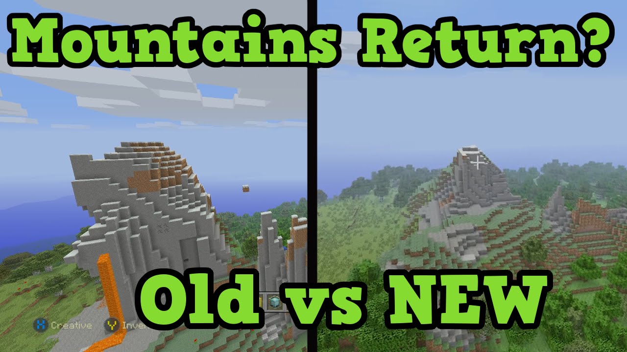 Minecraft Xbox TU39 - Extreme Hills BACK? New vs Old Mountains