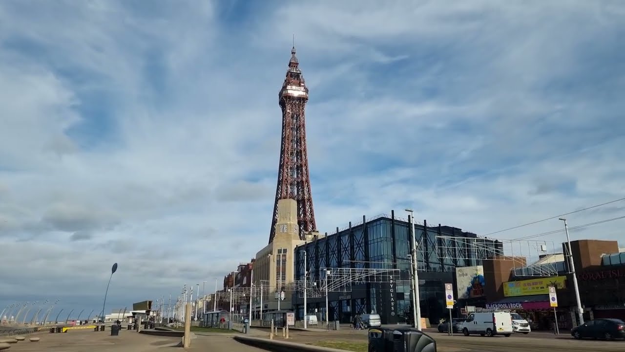 Winter In Blackpool Central To North Prom Walkalong 