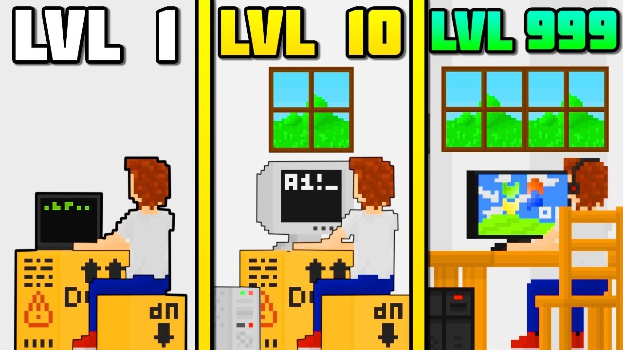 ЭВОЛЮЦИЯ БОМЖА ЧТОБЫ СТАТЬ ХАКЕРОМ И ЗАРАБОТАТЬ МИЛЛИАРДЫ В ИГРЕ ROOM CLICKER!