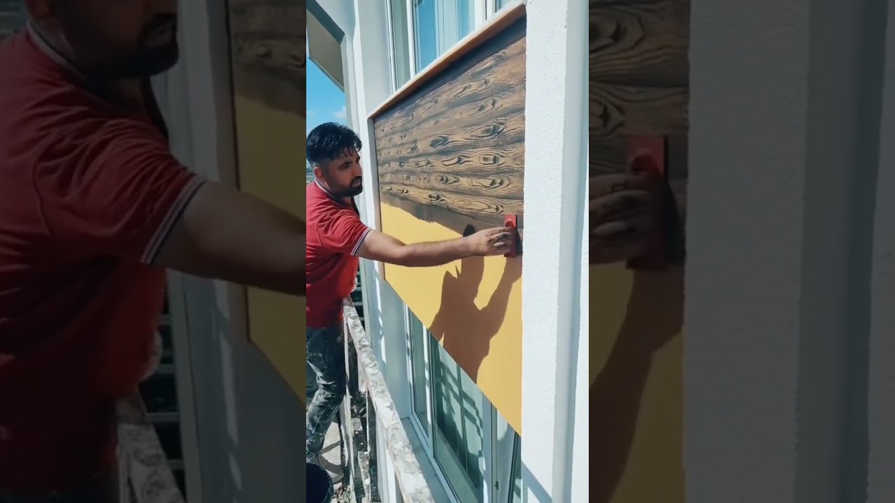 Best 🔥👌 wooden texture painting #shorts #interiordesign