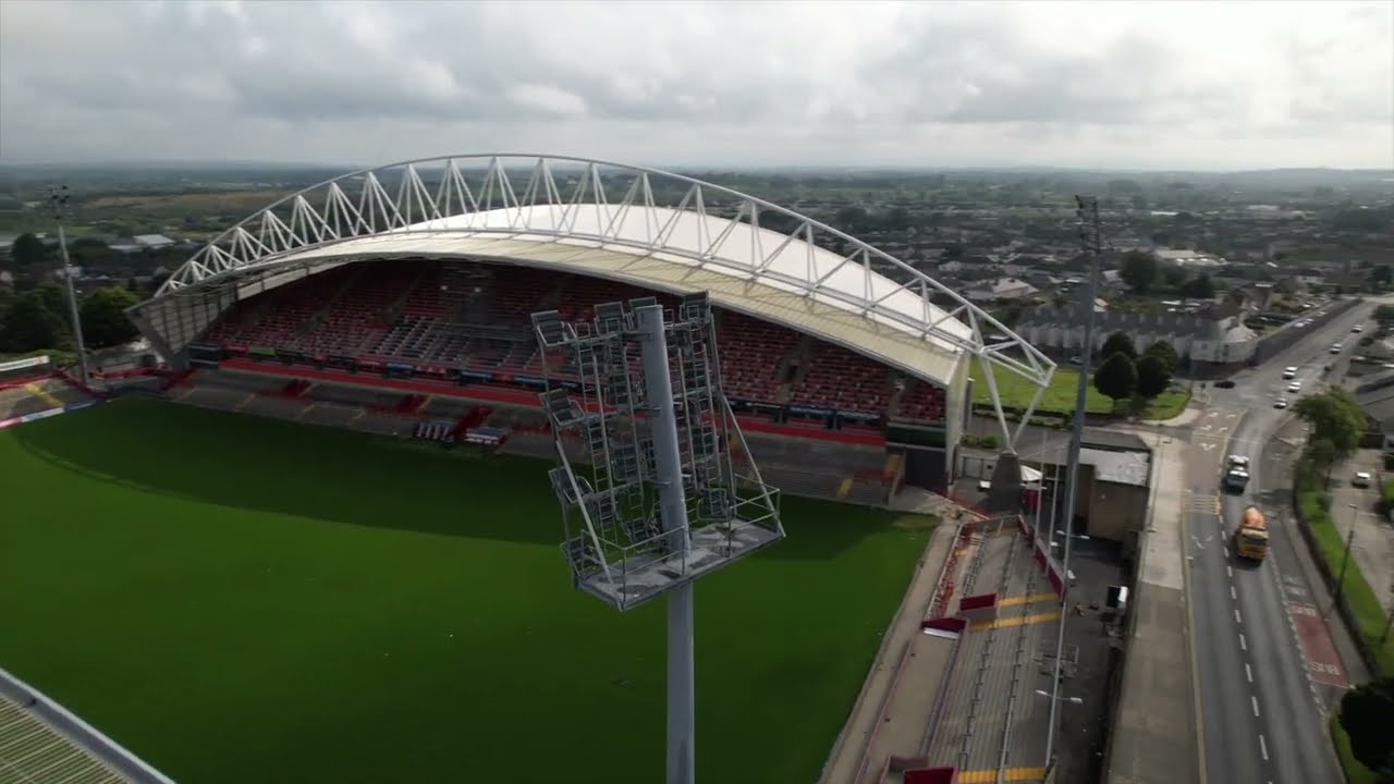 Thomond Park Floodlighting Documentary - Installation from start to finish.