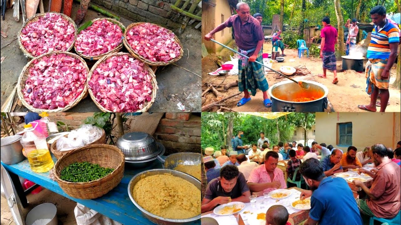 গ্রামে বিয়ের অনুষ্ঠান কিভাবে হয় দেখুন ভিডিওতে! Traditional Village Wedding Cooking | Hijol