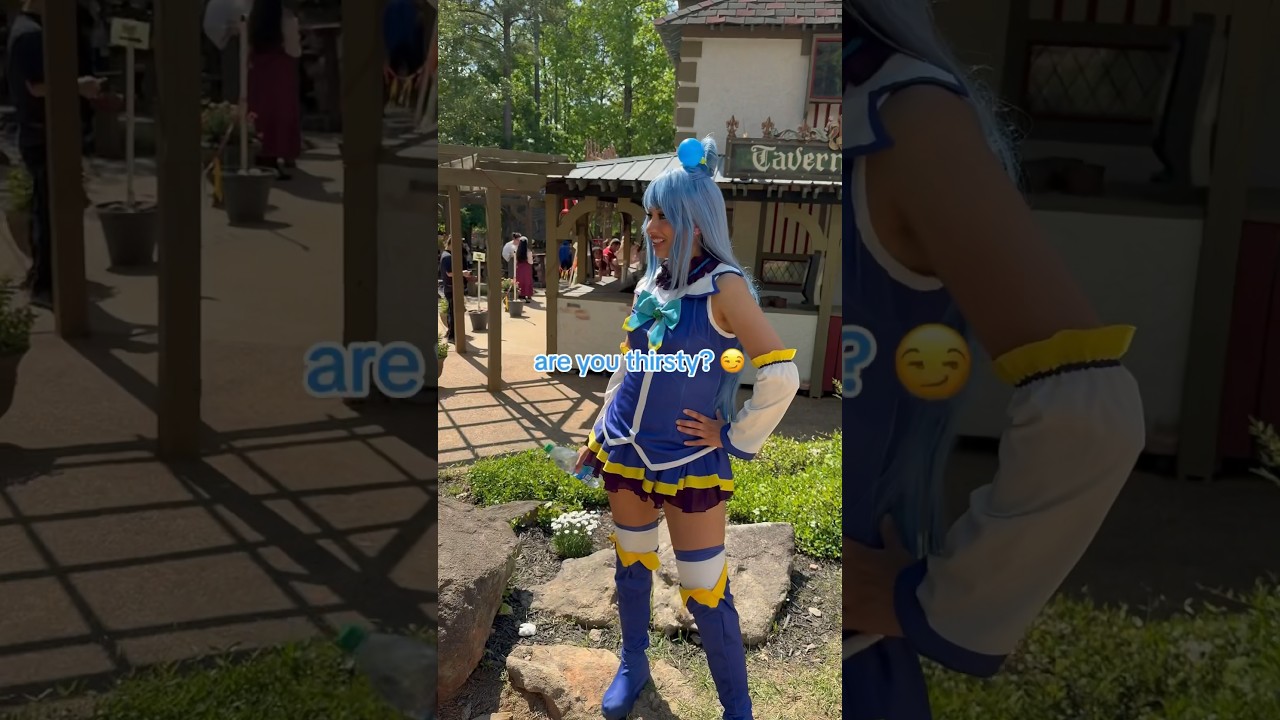 Kazuma is thirsty 🥵🥵 #anime #konosuba #cosplay #aqua  #konosubafantasticdays