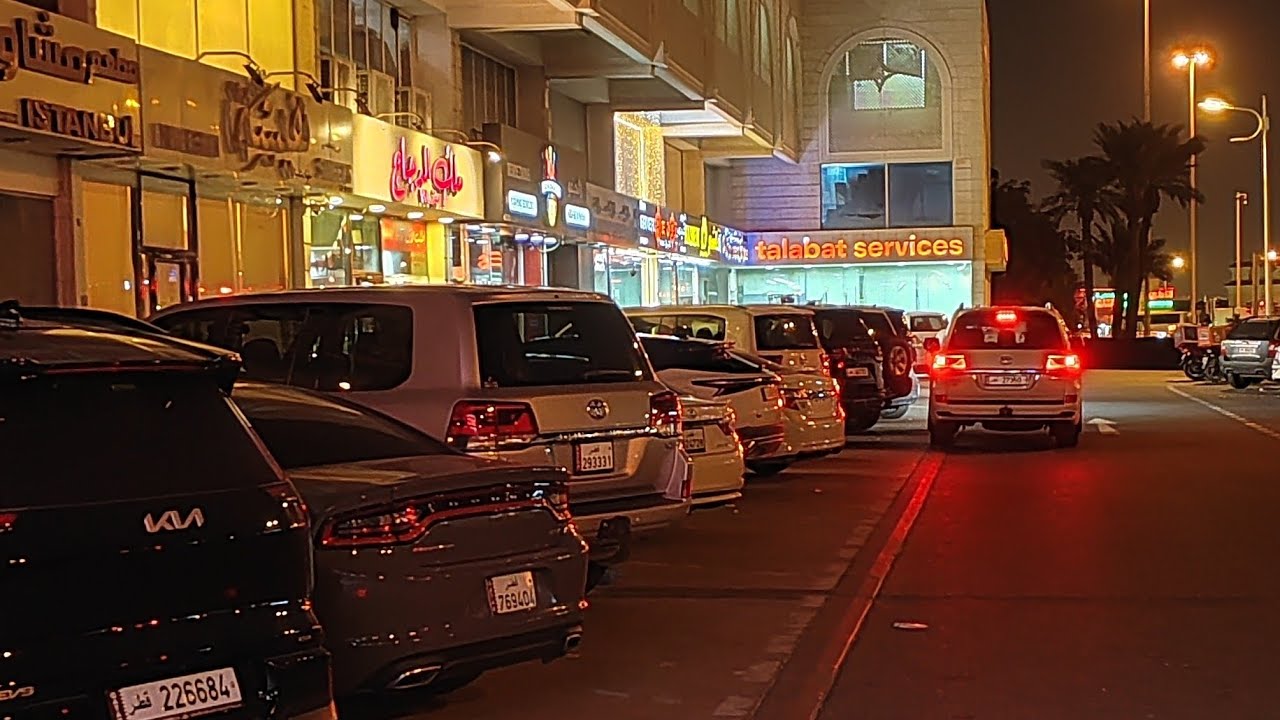 Cycling in Qatar at night 