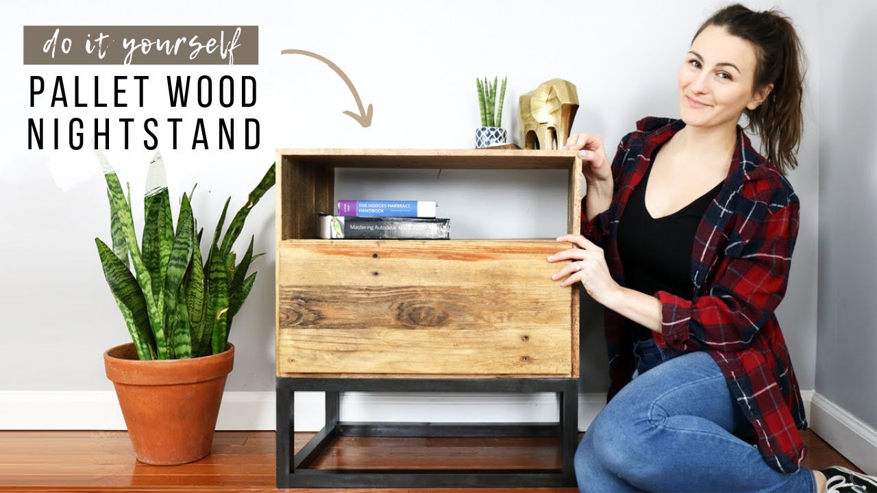 DIY Pallet Wood Nightstand | How To Make A Side Table