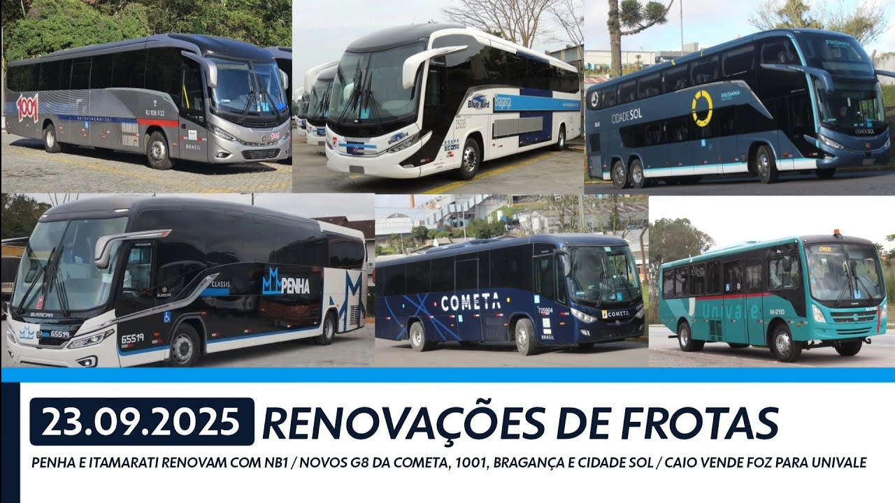 ОБНОВЛЕНИЕ ПАРКА: Bragança, 1001, Cometa и 1001 обновляются на G8 - новый NB1 от Penha - Univale