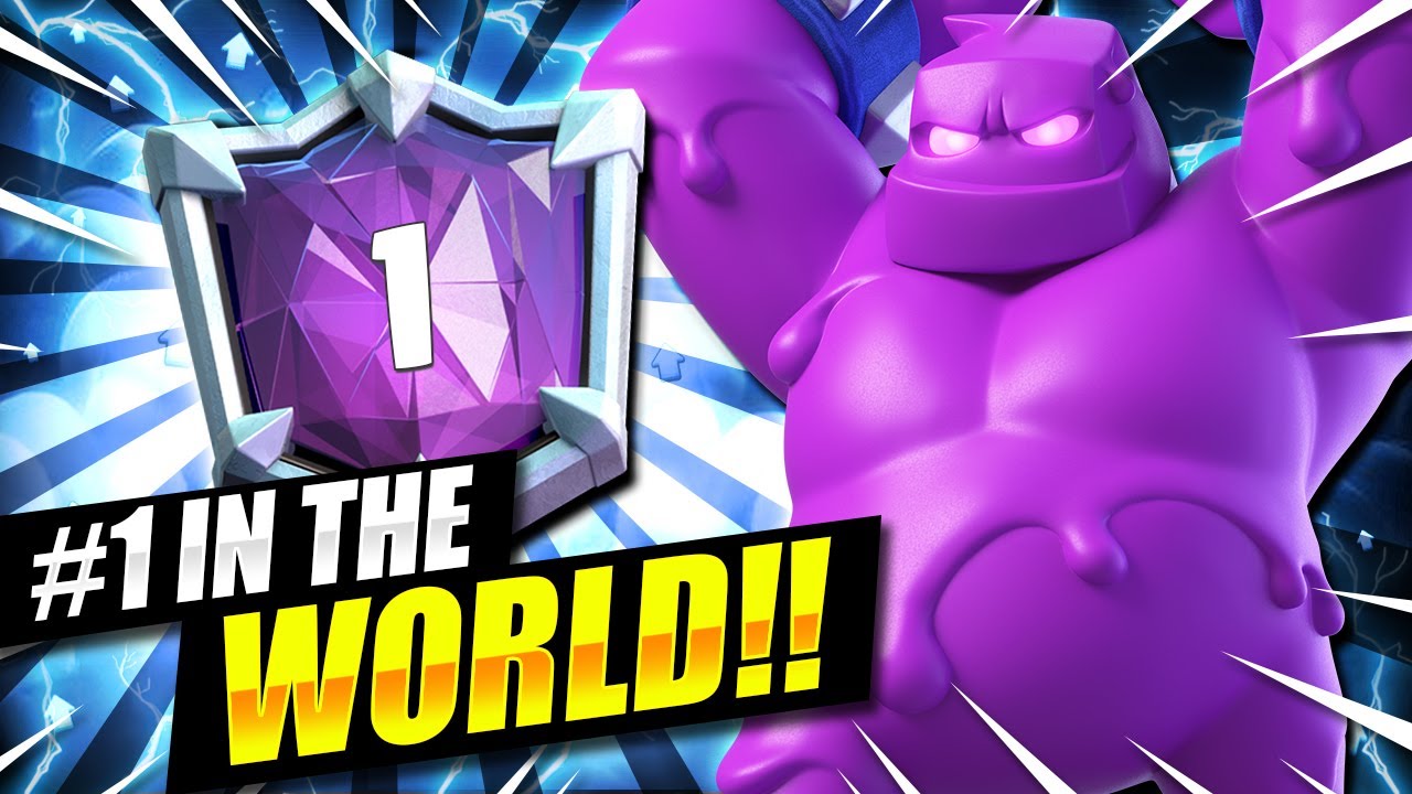 WORLD’S MOST TOXIC DECK FINISHES #1 IN THE WORLD!! ELIXIR GOLEM OP!! Clash Royale Elixir Golem Deck