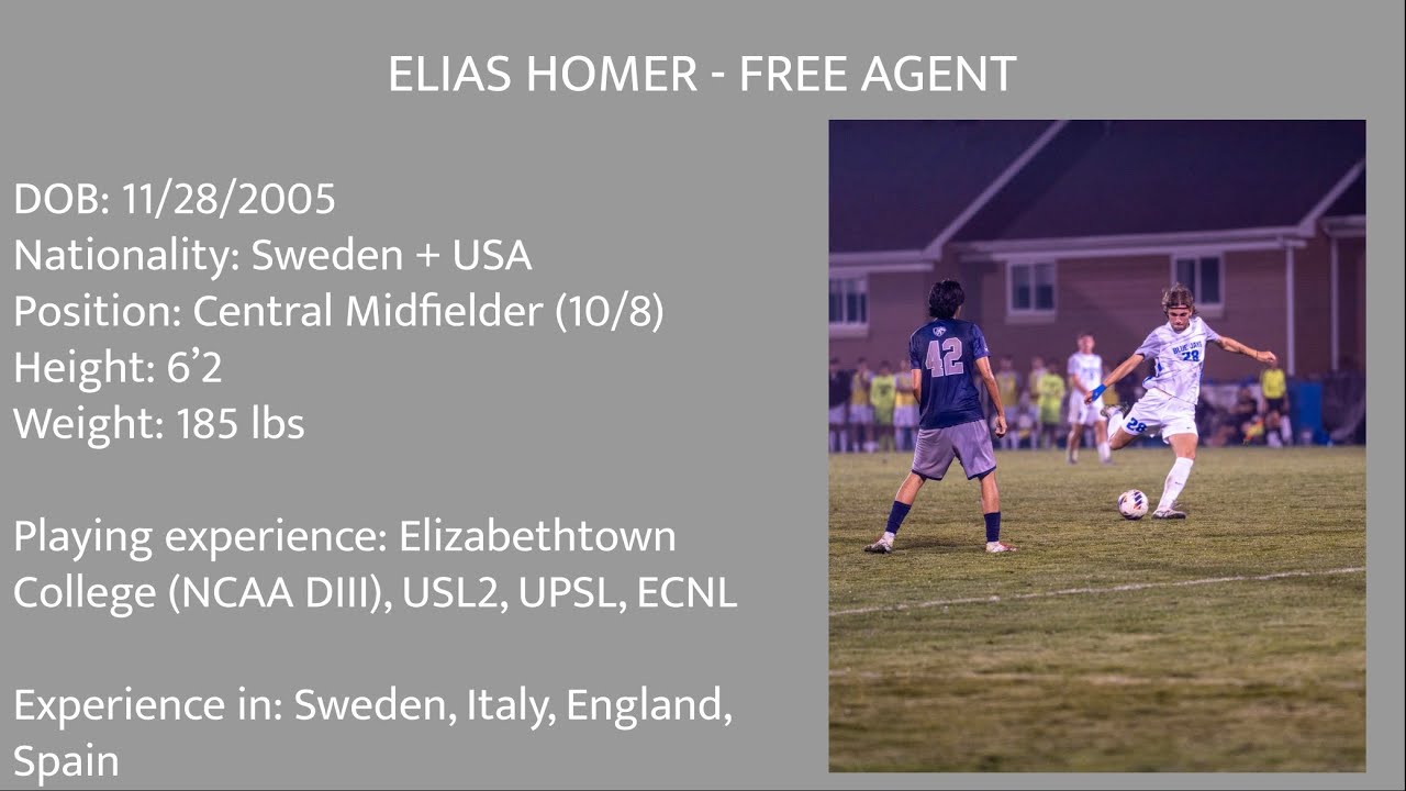 Elias Homer - Central Midfielder 2025 Highlight Montage 