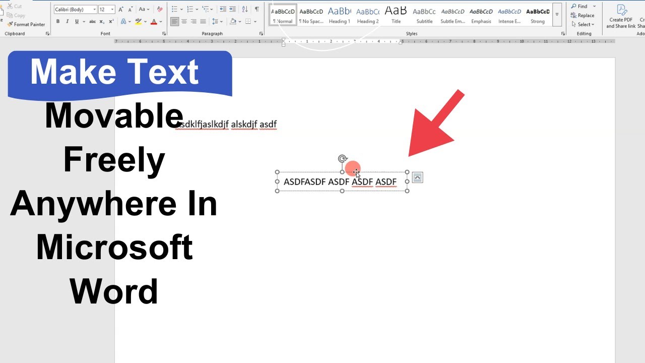 How Make Text Movable Freely Anywhere In Microsoft Word