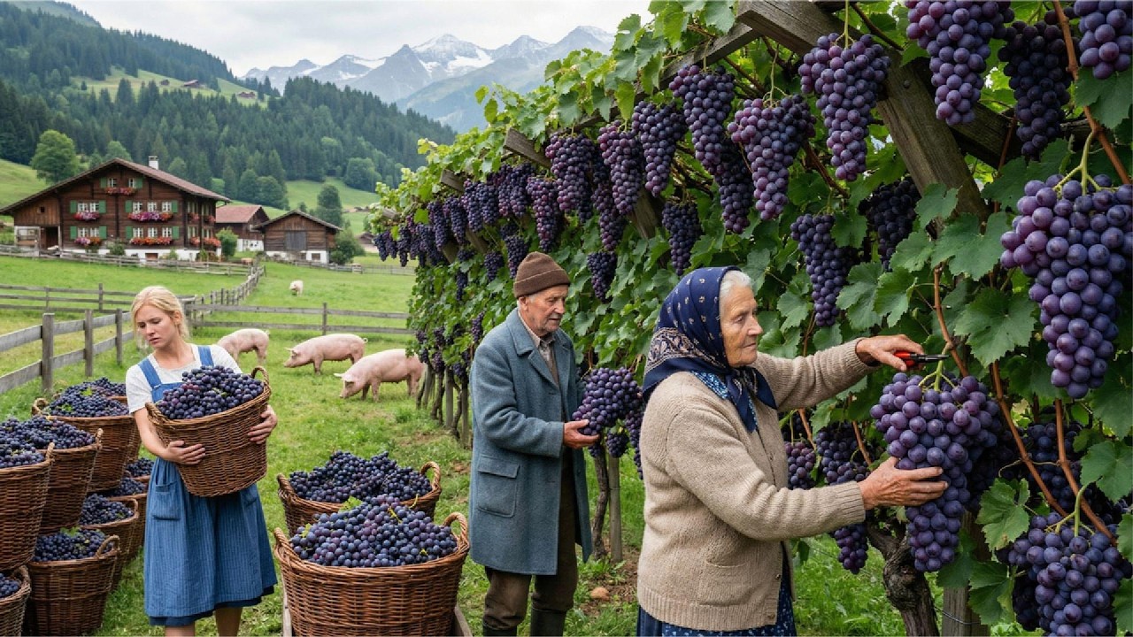 Vineyard Harvest in the Most Beautiful Village on Earth