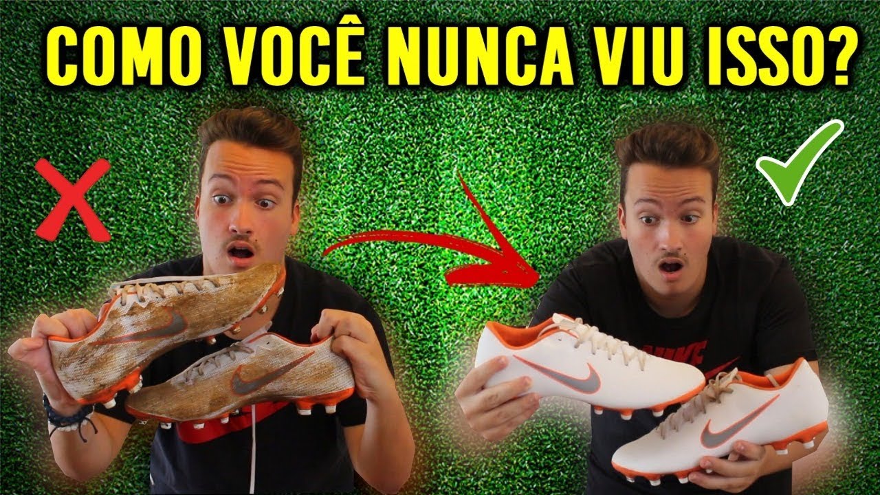 APRENDA O MAIOR TRUQUE DOS JOGADORES!! COMO LIMPAR SUA CHUTEIRA!!